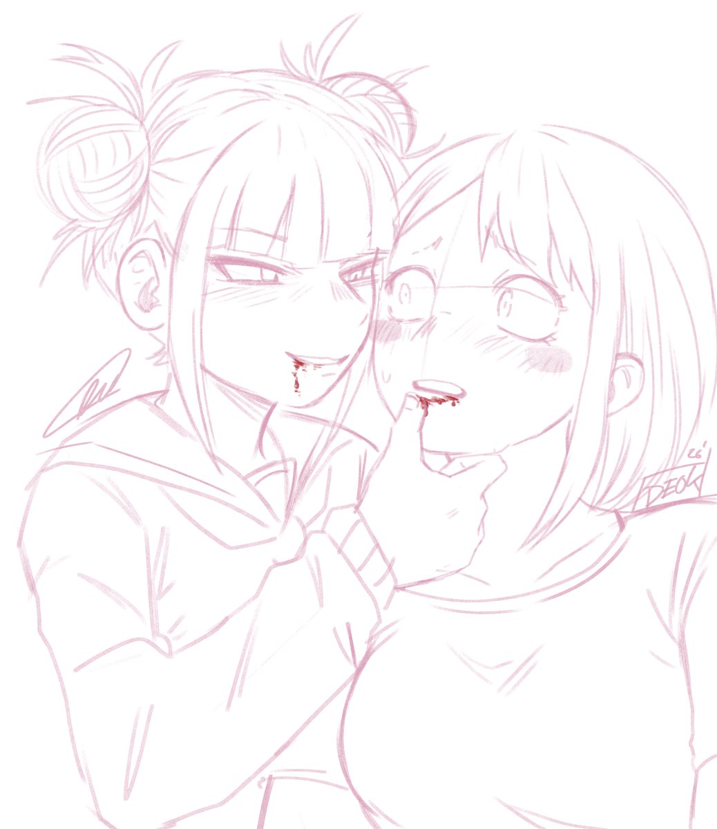 deokksussy's tweet photo. tgck for my wonderful moot @izukublunt
#mha #tgck #togachako #himiocha #sketch
(i will definitely be making some more art of them soon, this is just my warmup for today) https://t.co/m4kz6dYvyi