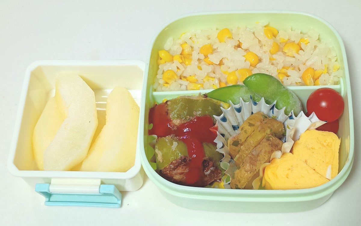 Kyouren77's tweet photo. 昨日の娘1号のお弁当
#お弁当
#お弁当記録
#小学生弁当 https://t.co/RCqOp6aSe6
