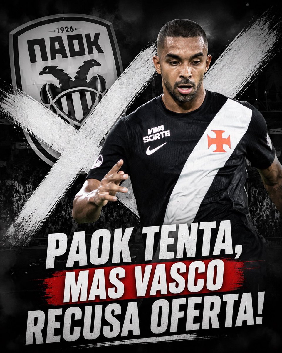 Transfdabola1's tweet photo. 🚨 Vasco recusou uma proposta do PAOK pelo lateral-direito Paulo Henrique.

A diretoria cruzmaltina considerou a oferta insuficiente. O clube também já rejeitou investidas por Hinestroza e Brenner.

🗞️ @geglobo https://t.co/vDTREEOODk