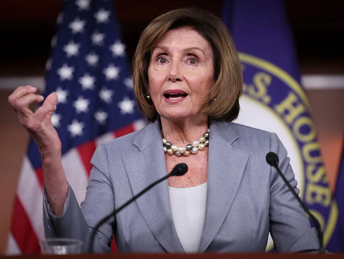 Q_TheStormRider's tweet photo. 🚨A federal judge has officially approved a class-action lawsuit against Nancy Pelosi.

Over 500 J6 patriots are now united — seeking $350 million in damages for what they claim was a coordinated setup.

According to the lawsuit, Pelosi orchestrated the entire event… luring peaceful protesters into the Capitol, then labeling them “violent insurrectionists” to push a narrative.

If she’s found liable, it could bankrupt her.

This is no longer conspiracy theory.
This is exposure.
This is the unraveling.
Stay tuned — the storm is far from over.

STAY CONNECTED , THE NEXT DROP WILL BE SHOCKING.
