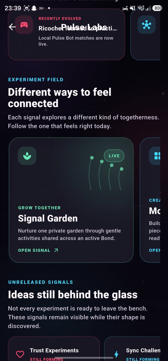 MatthewAstoria's tweet photo. I opened Pulse intending to package the next beta.
Somehow it now has an entire experimental division.

Apparently I've spent weeks building Pulse Labs instead of "just one more feature."

I'm beginning to suspect the app is assigning me work.
#PulseApp https://t.co/ifX12IxAWK
