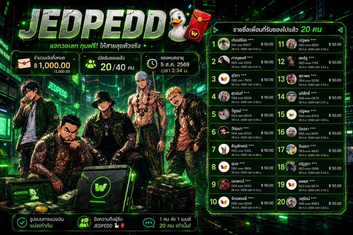 Jedped_Gaming's tweet photo. 2O / 4O ไปกันต่อโลดดดดดด https://t.co/BeYEkoQeyr