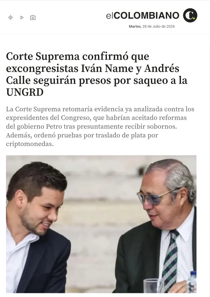 frikeysan's tweet photo. @NocWilliam @BrandonBello07_ Mira noticia fresca; ya este gobierno esta de salida y no tiene manera de ocultar sus fechorías. La justicia cojea pero llega...😉 https://t.co/a7GT3mOiec