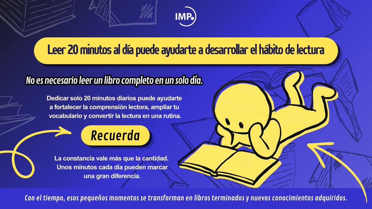 IMPo_Oficial's tweet photo. 📖 Un hábito no se construye de un día para otro, se crea con pequeños pasos.
✨La constancia siempre supera a la cantidad.
#Lectura #HábitosDeEstudio #Aprendizaje #Estudiantes #Educación #IMPo https://t.co/prrawwjl8V