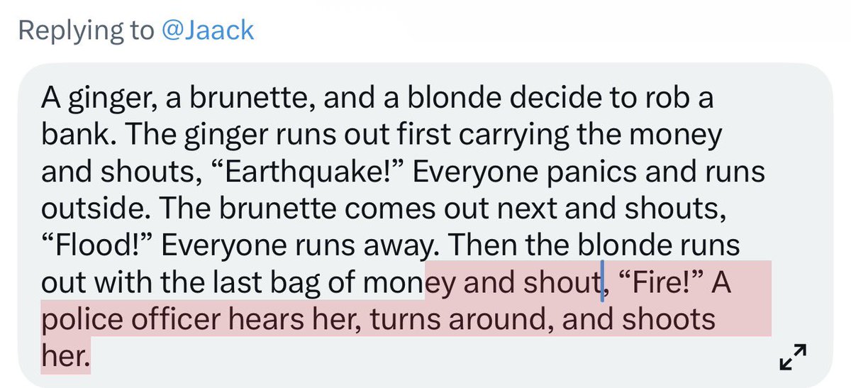 terrileaa_'s tweet photo. @Jaack Not hilarious but this joke always stuck with me for some reason https://t.co/FfctZvYfhO