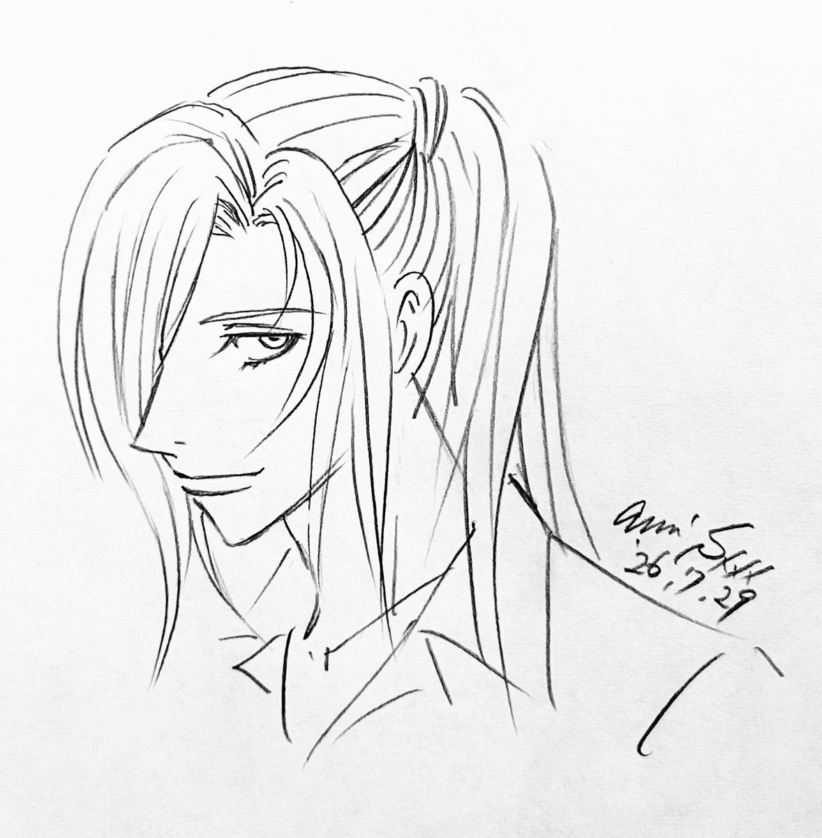 s_ami_staff's tweet photo. 試し描きサービス。
本日も暑い。

今月は東京サイン会、熱川バナナワニ園さんのイベントで沢山の方々にお会いできて幸せです。

来月は大阪サイン会で皆様にお会いできるのを愉しみにしております。

まだ発表されていないイベントもありますので、続報をお待ちいただければ幸いです。　　柴田亜美 https://t.co/WtzYpqokpZ