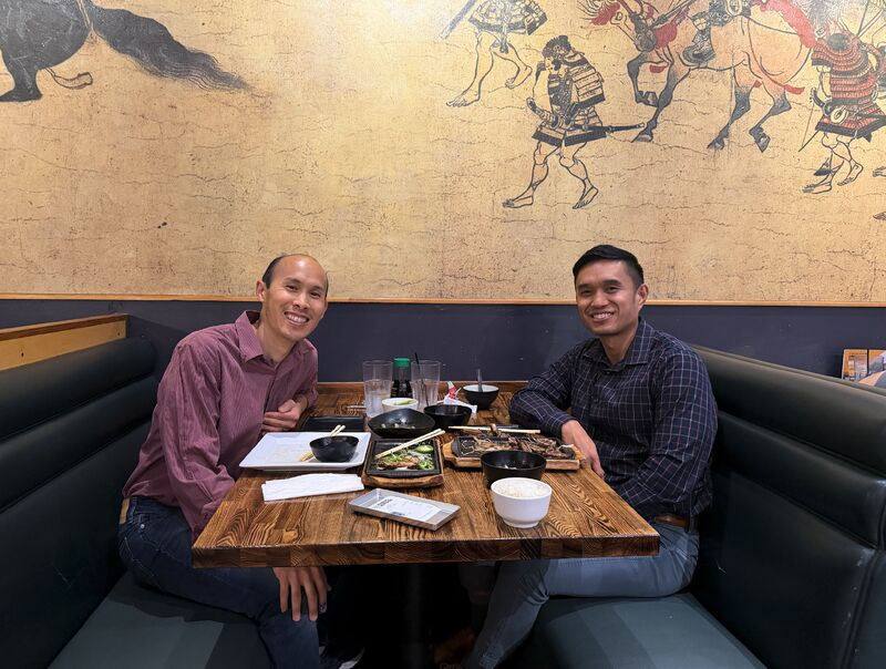 jdeleonsqa's tweet photo. Caught up with Steven H. last week, a former colleague and client.

We met in 2014 when he was my dev manager. He's one of the best leaders I've worked with. He knew how to bring a team together and get things done. Back then we saw each other every day. Standups every morning, giving him my updates, walking through blockers. And lunches where the conversations went beyond work.

When he moved on to a new company in 2019, he brought my team in to support him there.

We've kept in touch ever since. Texts here and there, mostly about basketball, and we meet up when we can. We even caught a game together. Last week we talked about how our careers have evolved and how our roles have changed over the years. We talked about how AI has transformed our QA process, working with clients, personal growth, and how we're both trying to eat healthier these days.

One thing that stood out during our conversation was getting out of your comfort zone and taking on new challenges. Even someone as accomplished as Steven is still willing to do that. That's a lesson I'm taking with me.

We don't work together anymore, but I'm still learning from him. He still gives me advice I actually use. And we still talk basketball.

Everyone talks about networking. I just try to keep in touch with good people.

Thanks, Steven!
