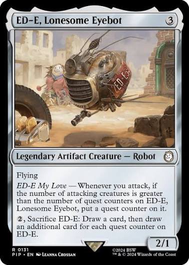 KayceExists's tweet photo. Thunderbolt conspiracy might be my second favorite card, the first obviously the goat Ed-E https://t.co/5cVp3Pn4OB