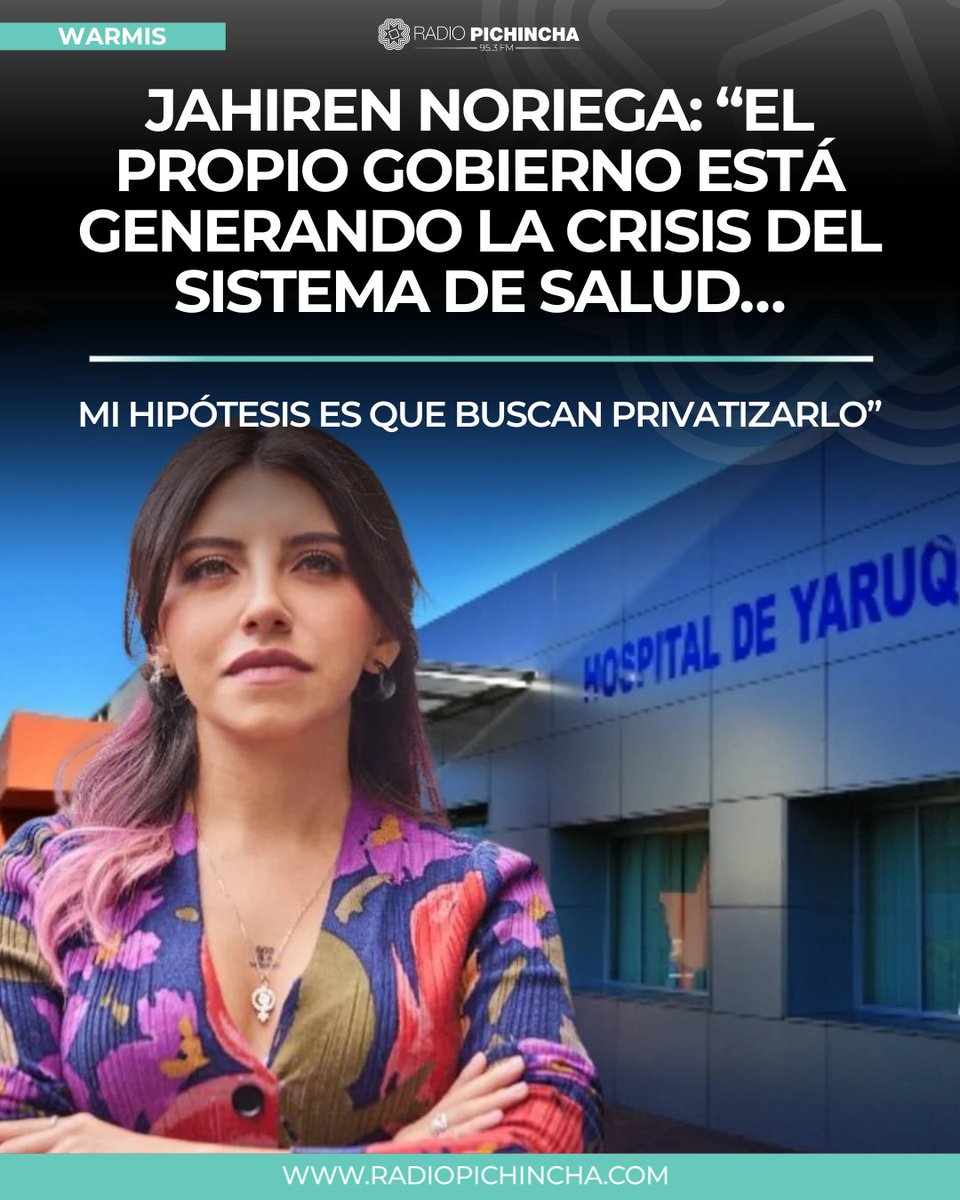 radio_pichincha's tweet photo. 👭 #LasWarmis || Tras fiscalizar el Hospital de Yaruquí, la legisladora denunció falta de medicamentos, insumos y personal, y aseguró que el deterioro del sistema público de salud responde a una estrategia para impulsar su privatización. Hasta el momento, el Ministerio de Salud no ha respondido a estos señalamientos.
Los detalles ⬇️
https://t.co/CvAWp9EX7N