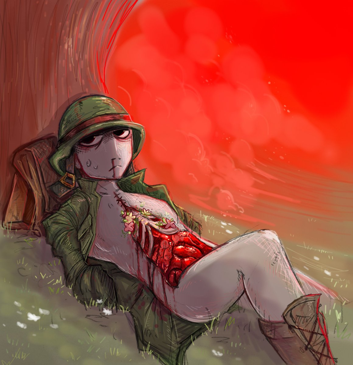 Carl_Crimez's tweet photo. Finished this :D
Its a paper sketch + ibis paint https://t.co/mYVqFutQyj