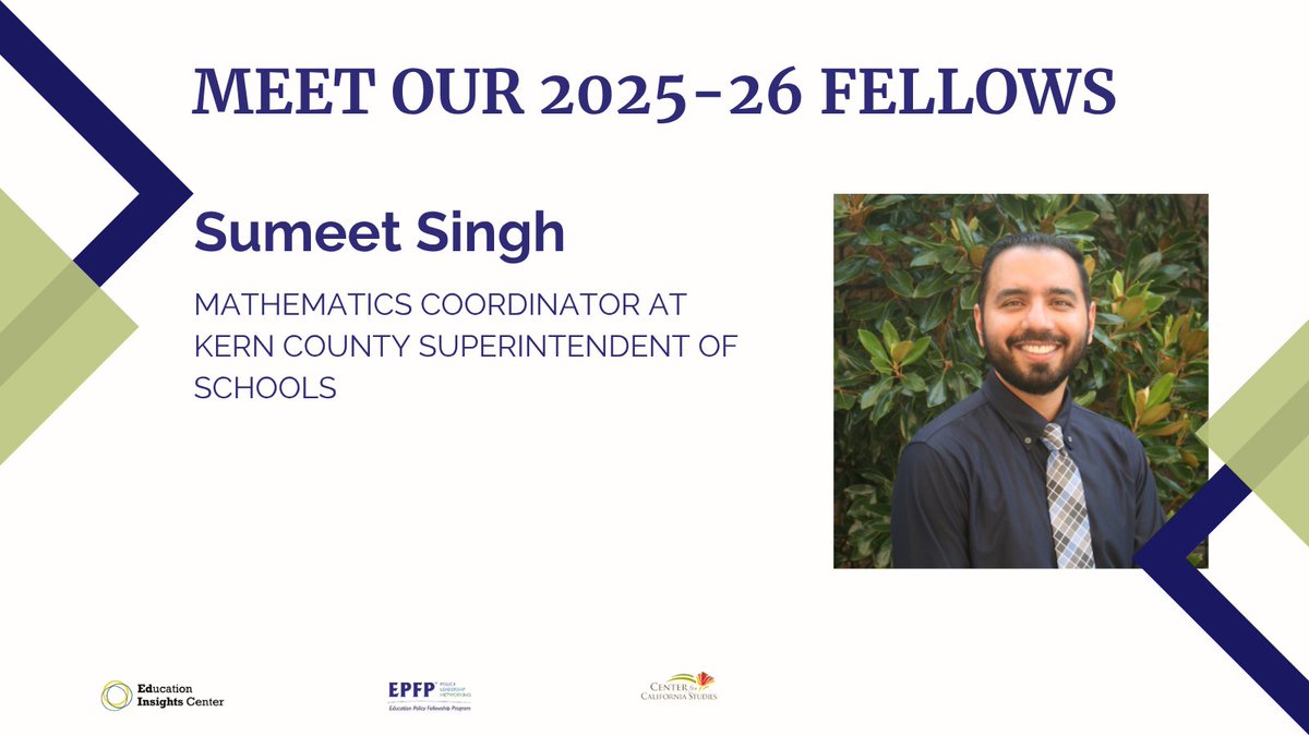 CA_EPLF's tweet photo. Meet the Fellows: Sumeet Singh, mathematics  coordinator at Kern County Superintendent of Schools. He supports TK through 12 educators as an instructional coach, with work informed by his own experience as an English Learner student.

Say hi and connect below.
 #K12Education https://t.co/xRANzEeEYb