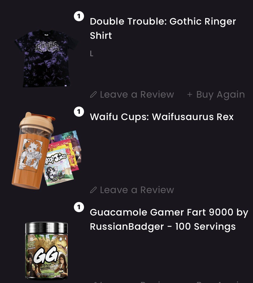 captinrex104th's tweet photo. Some stuff I ordered from gamer supps  can’t wait to try guacamole game fart 9000
@GamerSupps @DARUSSIANBADGER https://t.co/wGO1R6cK62