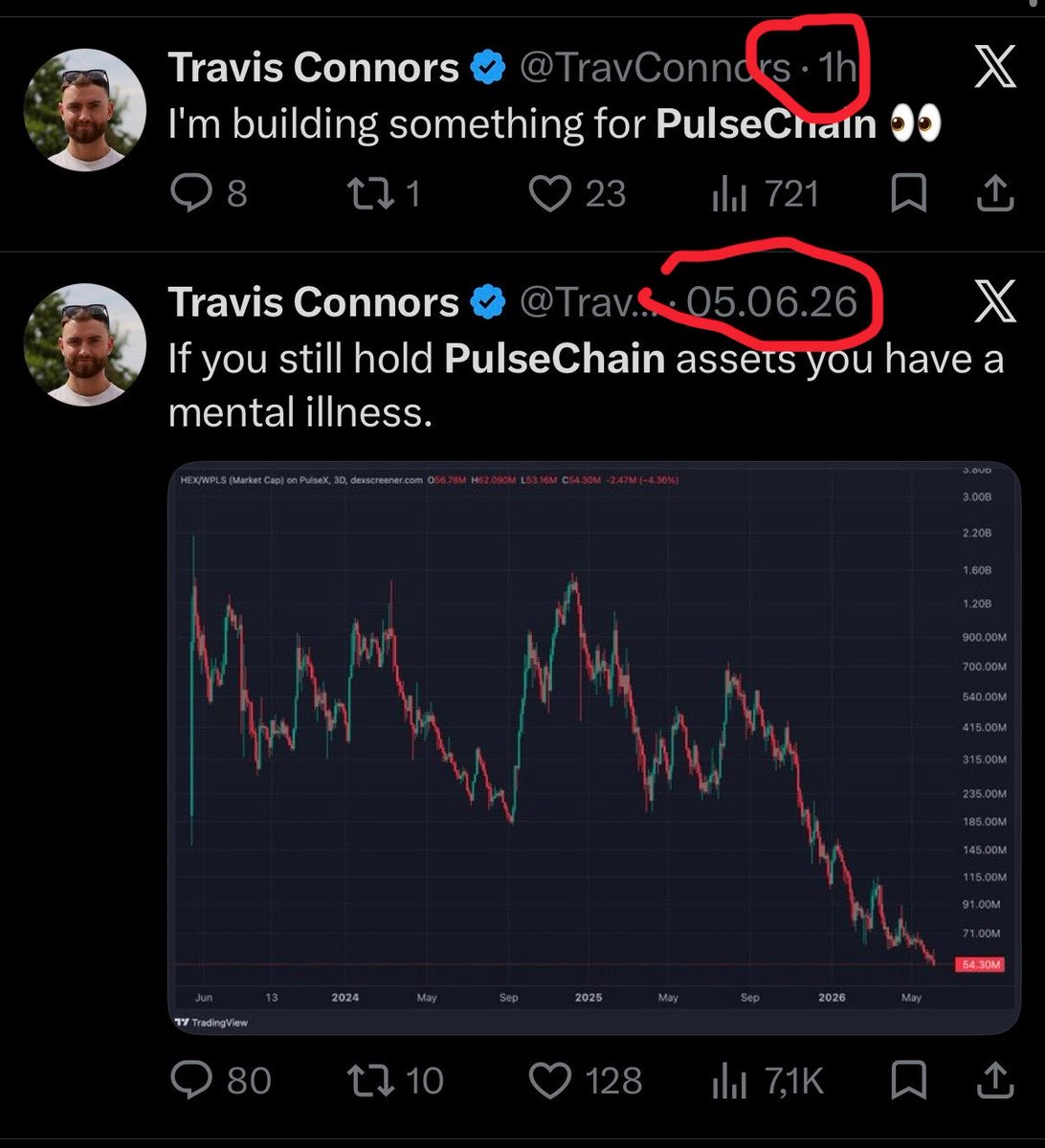pulsevisionus's tweet photo. Here's another Pulsechain "influencer".

He is associated with a lot of rugpulls on Pulsechain and in the feine network scammer group.

You don’t need to follow me or like my content, but please stop supporting these scammers. https://t.co/HbBvuIOVEr