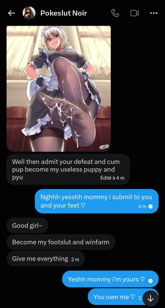 maidraden's tweet photo. Went to a battle against @Ricardo36758 but she completely dominated me with her sweaty socks .. ended up as her pathetic foot slut and Winfarm ♡
Will give all my futur wins too her ~ 🩷 
#wankbattle #hentaibattle https://t.co/dfuY5zli0E