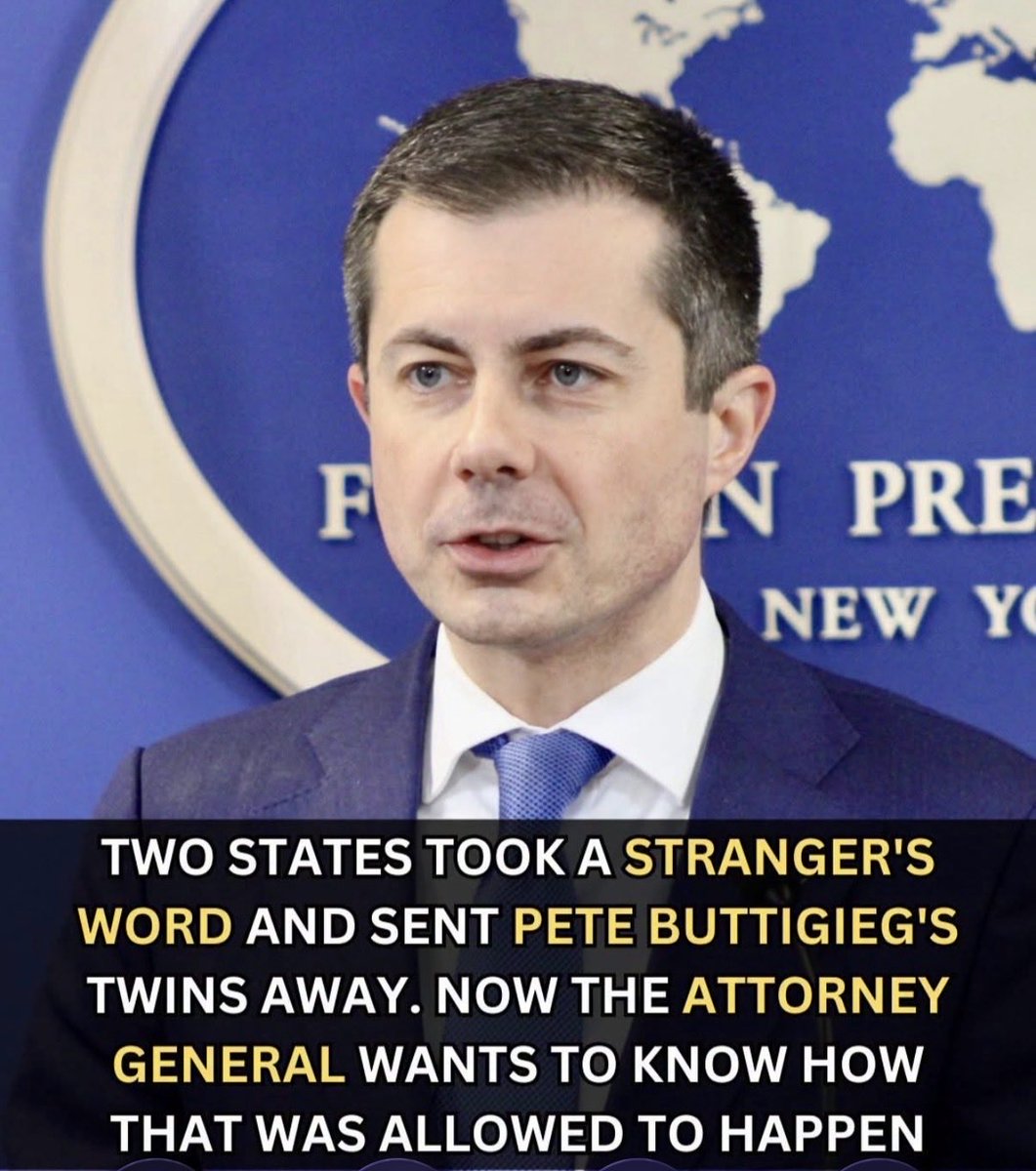 BraddrofliT's tweet photo. A single anonymous caller, with no evidence, was enough for two states to separate Pete Buttigieg’s twins from their parents. Investigators later found a female caller from
Alabama had posted against Buttigieg before making the reports. Due process shouldn’t depend on politics. https://t.co/ngpKMLkIhR