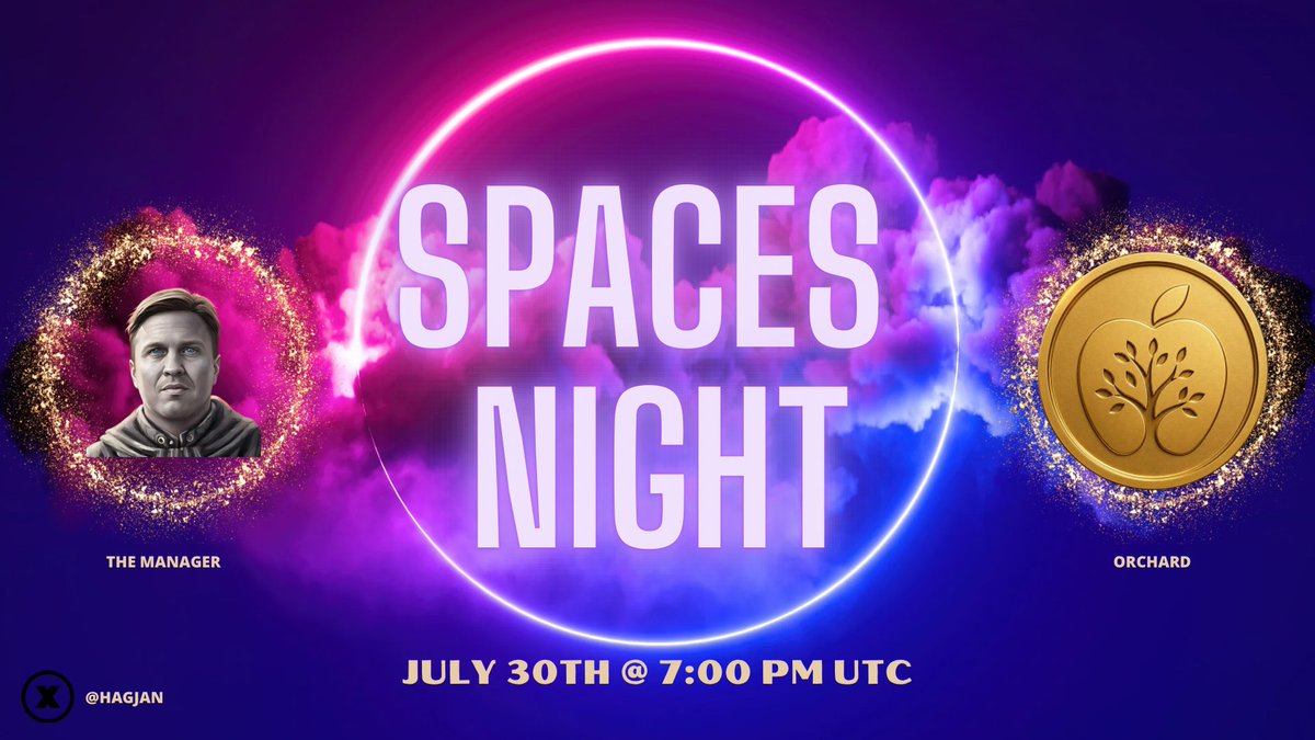 hagjan's tweet photo. 🚀 AMA: ORCHARD
📅 JULY 30TH ⏰ 7:00 PM UTC 📍 JOIN: https://t.co/2ccY2qxtpj

I am going from A to Z with the Orchard team in this AMA!

🎁 GIVEAWAY-  5 × $20 USDT (RH)

To enter:
✅ Follow @hagjan and @orcharddotgold ✅ Retweet this post ✅ Share the Space ✅ Join spaces live and be one of the lucky guests selected to ask a question on stage!

ABOUT:
Orchard is bringing tokenized equities into on-chain gaming on Robinhood Chain.

Every 75 seconds, one of 25 plots blooms. Players positioned on the winning plot share the crop - paid in tokenized $AAPL.

The ecosystem is powered by $SEED, a fixed-supply token designed around real protocol activity.

Is Orchard creating a new category combining on-chain gaming, tokenized stocks and revenue-backed token utility?

Join us live and decide for yourself. 🌱🍎

LINKS:
TG: https://t.co/6xXVfxTcRR
X:  https://t.co/6NtXsqVQTY
Website:  https://t.co/dXYNQnSYUA
Chart: https://t.co/P1J3PFV9pN