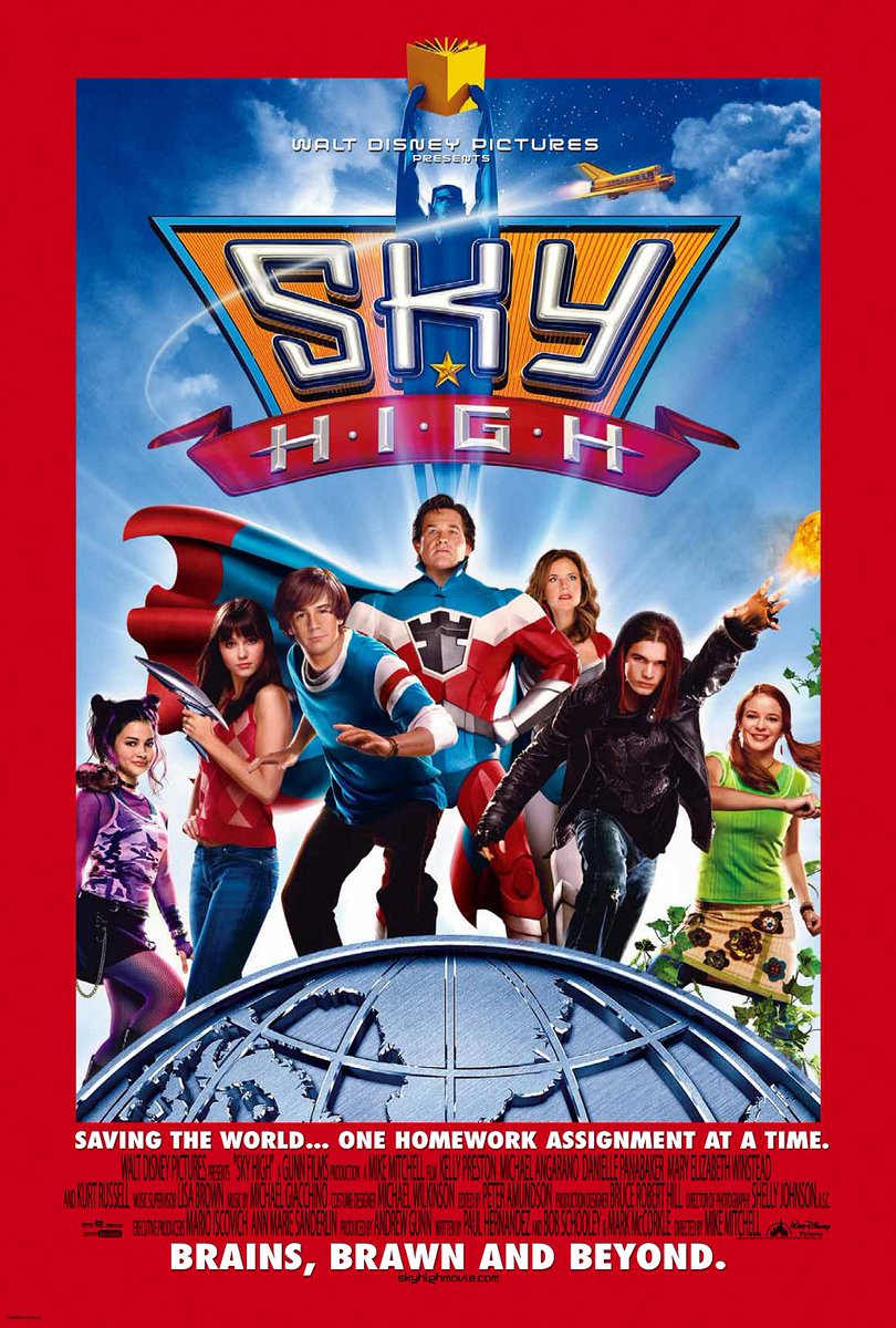landofthe80s's tweet photo. The superhero comedy "Sky High" starring Kurt Russell, Kelly Preston, and Michael Angarano opened in theatres today in 2005. 

BITE-SIZED FACT | Former Wonder Woman Lynda Carter played Principal Powers, joking, "I'm not Wonder Woman, you know." https://t.co/VtXw1z8cwW