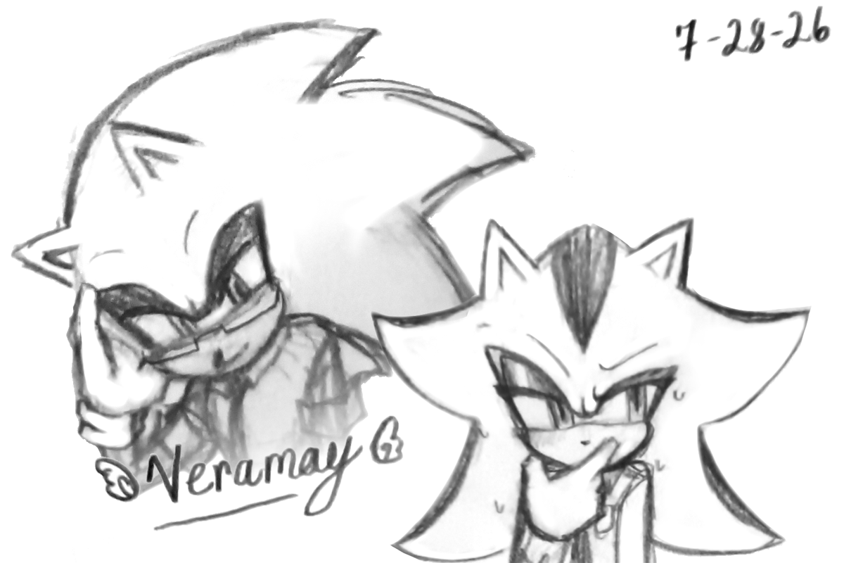 _veramay_'s tweet photo. Messy concept art for my office au fanfic 

https://t.co/3QTf6oHtqI #Sonadow #Shadic #SonicTheHedghehog #ShadowTheHedgehog #ao3 https://t.co/7UmkKfrLFK