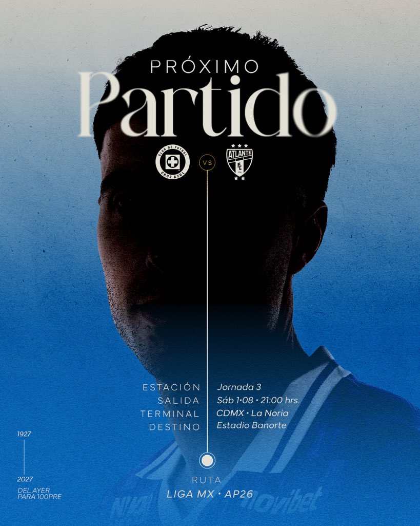 CruzAzul's tweet photo. NUESTRO PRÓXIMO PARTIDO. 💙🚂

🎟️ Venta de boletos a partir de hoy a las 18:00 a través de Fanki. https://t.co/SVeT6YtLYN