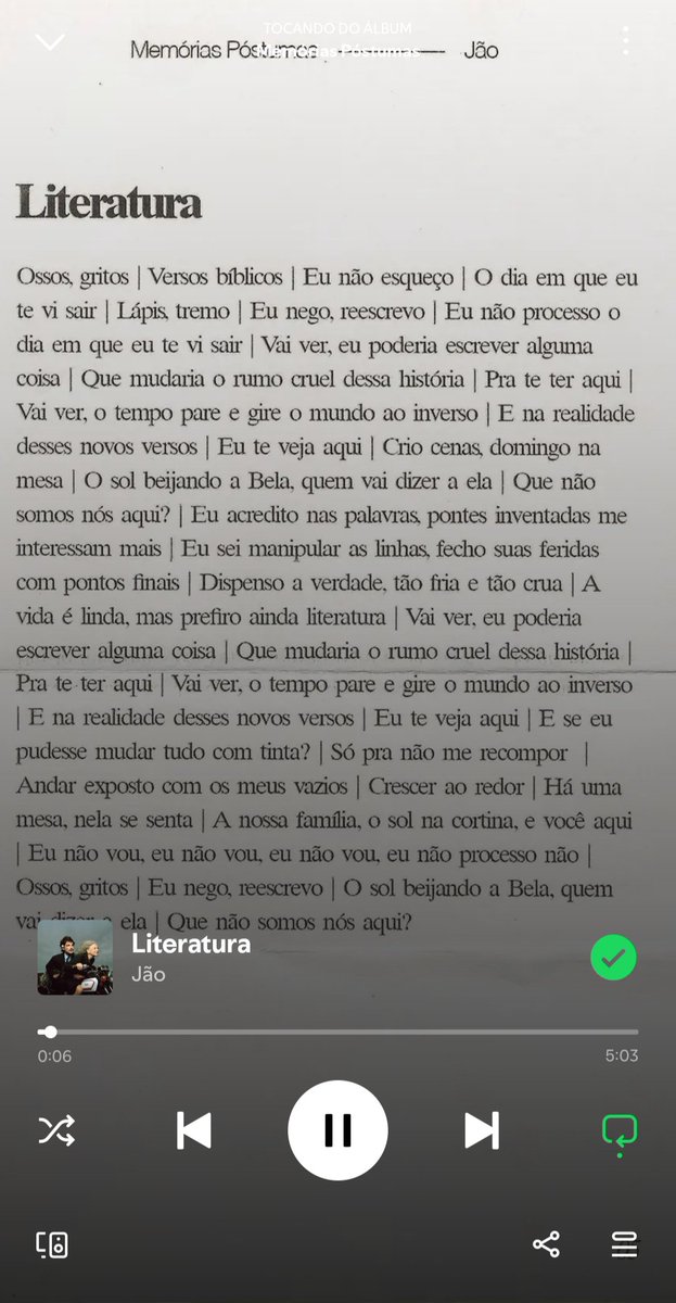skywmiah's tweet photo. Parei pra ouvir literatura com mais calma (depois de chorar muito) e essa música parece muito uma perspectiva da mãe do Jão sobre a perca do pai dele...

Nunca mais vou desver isso, chorem comigo https://t.co/J9CaN7JRw8