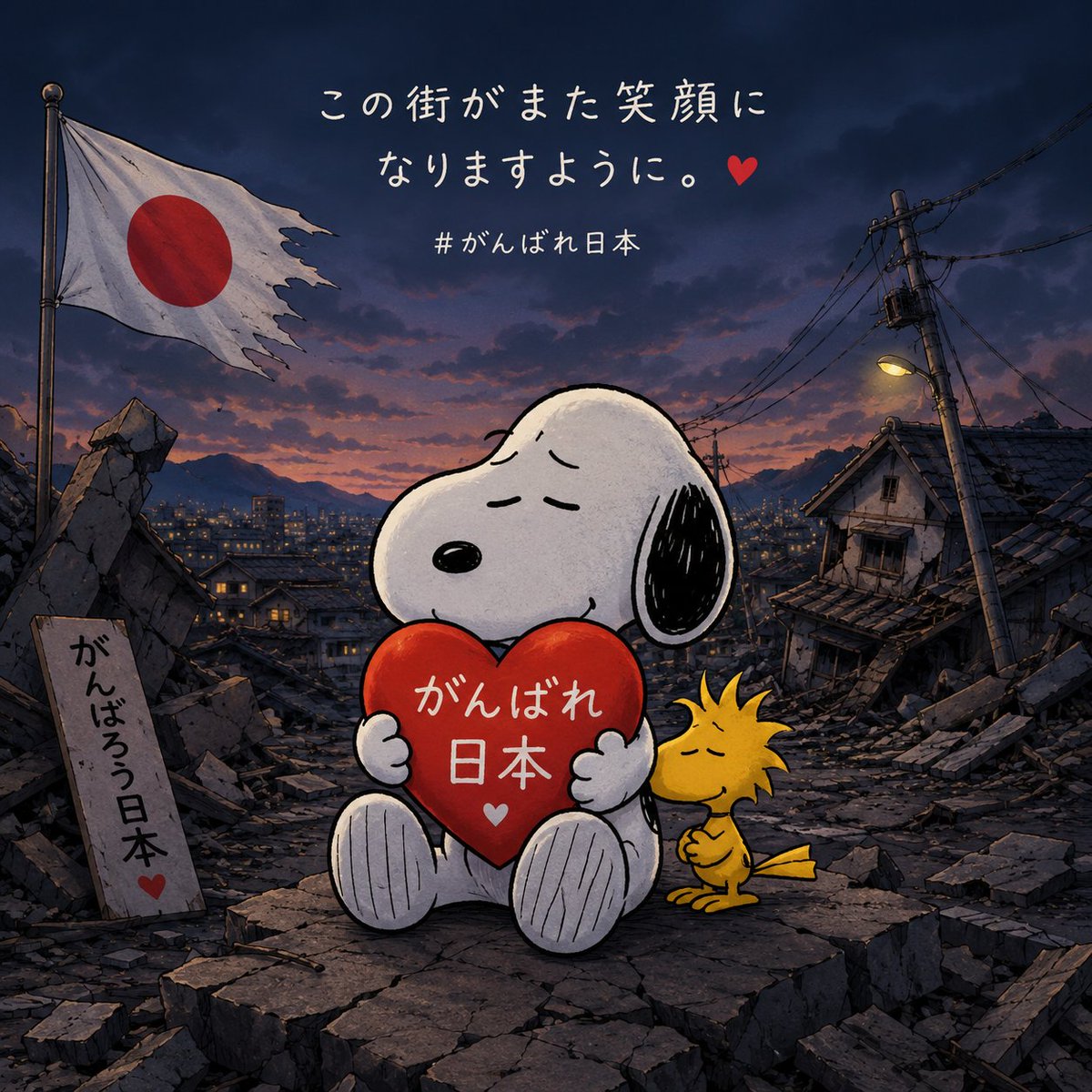 Snoopy198961's tweet photo. 🇯🇵🤍 熊本のみなさんへ。
心からお見舞い申し上げます。🐶🌸
 #熊本 #がんばれ日本 #PrayForJapan https://t.co/5N8EllDhS0
