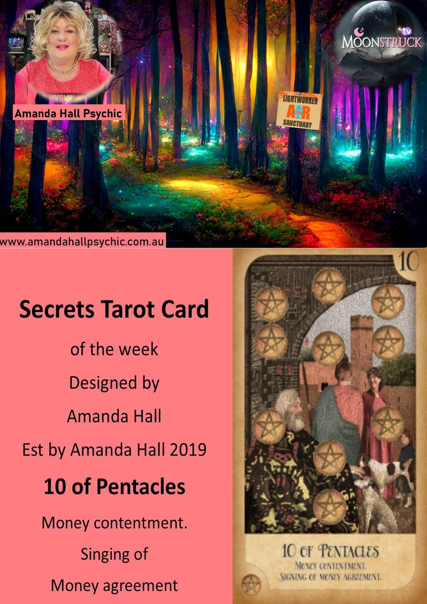 PsychicAmandaH's tweet photo. Amanda Hall Psychic-28/07/2026 
Show No 462 https://t.co/QxjRrp6ny2
Private reading https://t.co/8ARMz8fCdW
Tarot Card of week #10ofpentacles https://t.co/QrFPSJScS6