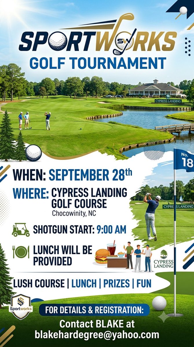 BHardegree15's tweet photo. Super excited to have our Sportworks golf tournament! Raising money to keep the gospel around ECU Baseball. Reach out and secure your team today! Teams are $600 or $150 a person! More news and information to come! We have sponsorships and more available. Stay tuned! https://t.co/ffnHnmR8ro