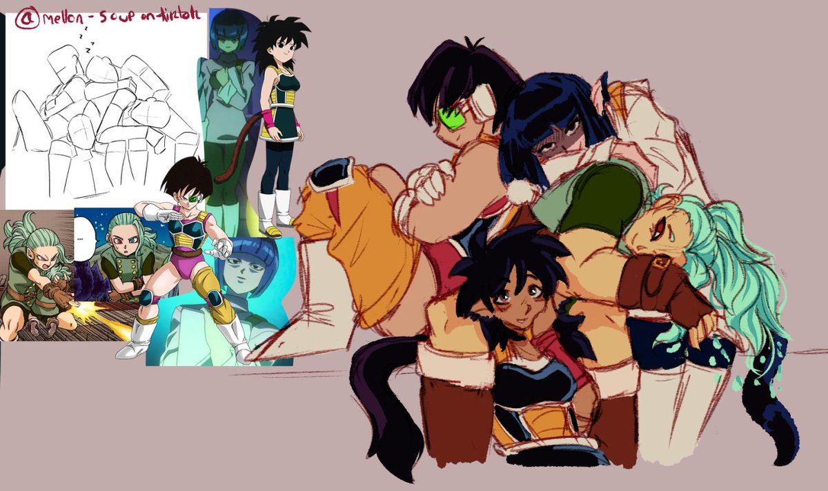aubodied's tweet photo. "I be on a quest to get more art of my crack OT4, so… could you please make some yuri of Gine, Fasha, Muezli, and Nion? No rush, just. Wanna put thst out there because they make me ill (affectionate)." -> this one is extremely late but. YURI

 https://t.co/Gl9Q55gGLy https://t.co/zPb30eykcm