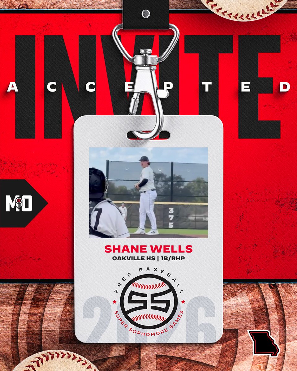 PrepBaseballMO's tweet photo. 𝐋𝐎𝐂𝐊𝐄𝐃 𝐈𝐍 🔐

1B/RHP Shane Wells (Oakville) is set to represent Team Missouri at the 2026 @prepbaseball Central Super Sophomore Games!

👤 https://t.co/9Xbxju2q6B https://t.co/fdGbrg6tgd