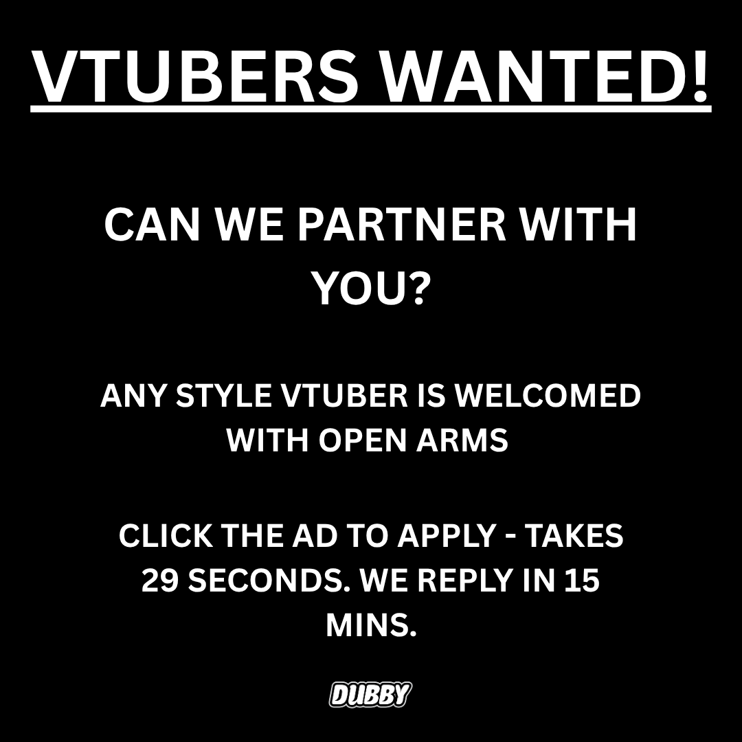 DubbyEnergy's tweet photo. Calling all vtubers

Our energy drink brand is looking for 75 more partners!

Apply - it takes 29 seconds and someone will respond to you within 15 mins.