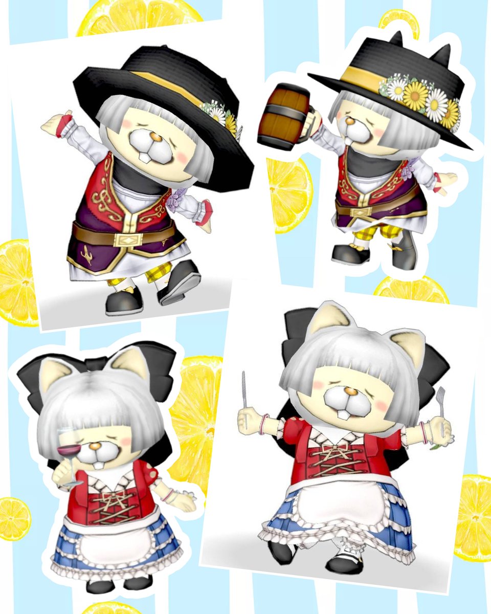 punya_DQX's tweet photo. 🆕▶▷▷
かんぱーーいっ🍺\(●´ϖ`●)/🍷
▷▷▶
上▷ドイツっぽい民族衣装とビール🍺
下▷フランスっぽい民族衣装とワイン🍷
#エスニックコレクション で着たドレアです🎶
もっとわかりやすい国にすればよかったと反省
↑お酒優先で選んだ人…(ㆁωㆁ)
#PumiMo
#しのぷにゃ https://t.co/dv8C5kBJHW