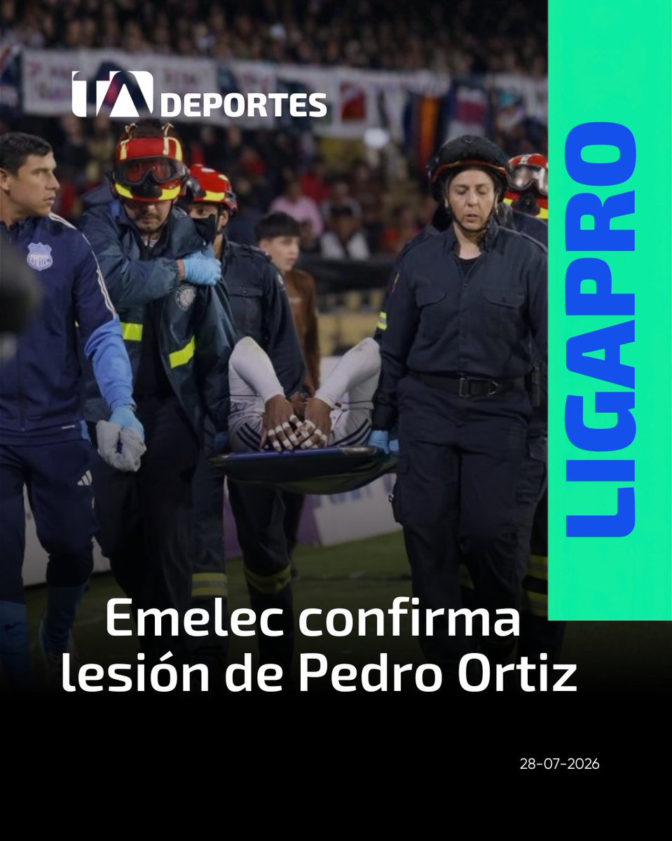 TAdeportesec's tweet photo. ⚽ https://t.co/C5GTxnNnyh 👉 El club #Emelec confirma el diagnóstico oficial y el tiempo de baja para el arquero Pedro Ortiz. https://t.co/K0B9NN9Frd