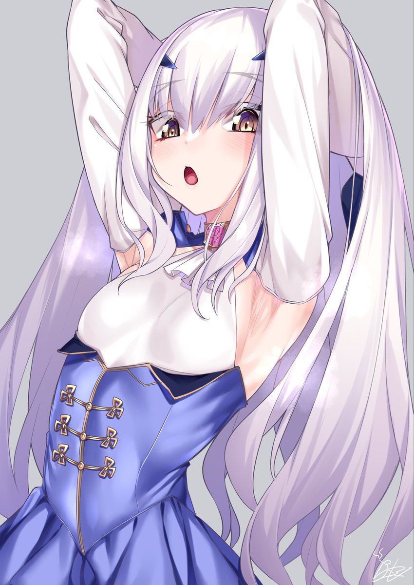 usamiyui7's tweet photo. 「貧乳ロリでも銀髪ロングなら好き」ならば「爆乳お姉さん銀髪ロング」は最高のキャラなのではないか、と思ったけど性癖はそう単純じゃない。

これ、なんでなんやろか。

結局大鳳(黒髪ロングヤンデレ爆乳)に落ち着く。 https://t.co/zmt01AIQCO