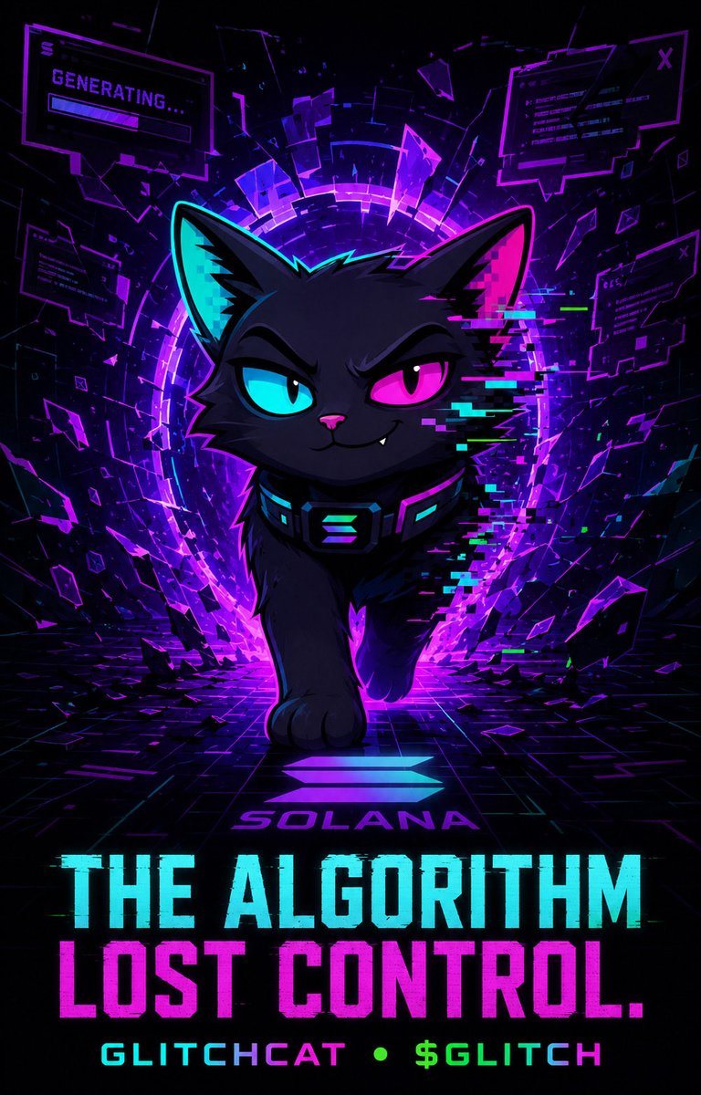 glitchcat_meme's tweet photo. THE ALGORITHM LOST CONTROL.

GLITCHCAT ($GLITCH) has arrived.

Every cycle starts with a new narrative. This is ours.

Coming Soon.

#Solana #GLITCHCAT https://t.co/GYz1o7byNk