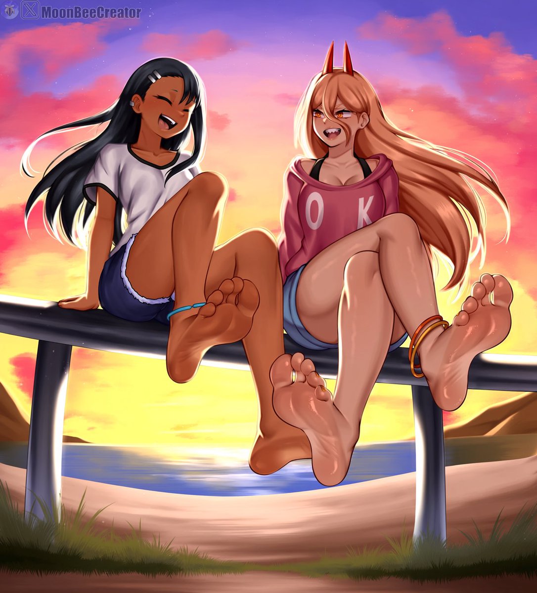 MoonBeeCreator's tweet photo. Nagatoro and Power are enjoying each other’s company on a summer evening at sunset, gently caressed by the sea breeze 🌊🌇🍃
SFW Illustration
#Nagatoro #Power #ChainsawMan https://t.co/xvVxvjtaXT