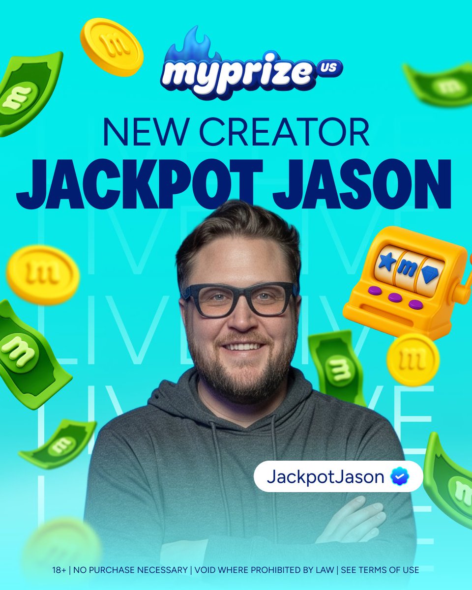 myprizeus's tweet photo. 🚨 1,000 SC GIVEAWAY TONIGHT! 🚨

You won't want to miss JackpotJason’s debut stream tonight at 8 PM ET! He’s streaming tonight for the first time ever on MyPrize and is dropping 1,000 SC in giveaways,

Come give him a massive MyPrize welcome! 

Tune in ➡️ https://t.co/nJHx22SGT6 https://t.co/exFFkVowaF