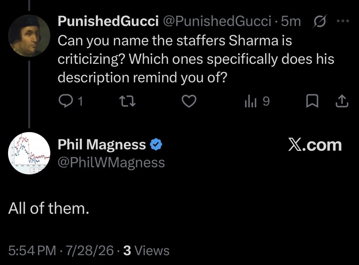 PunishedGucci's tweet photo. @ssharmaUS It’s strange, Phil calls you a hypocrite for “attacking staffers,” but agrees with your assessment of them! https://t.co/S2sowVc5H3