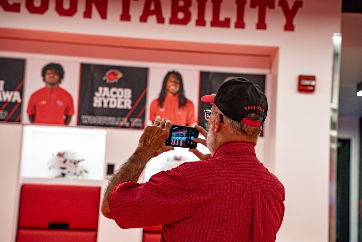 LamarFootball's tweet photo. Honored to have former players, key supporters of our program, and the media out for today’s unveiling of our new locker room.

#ALLIN | #PeckEmCards https://t.co/LSn3SYQp2V