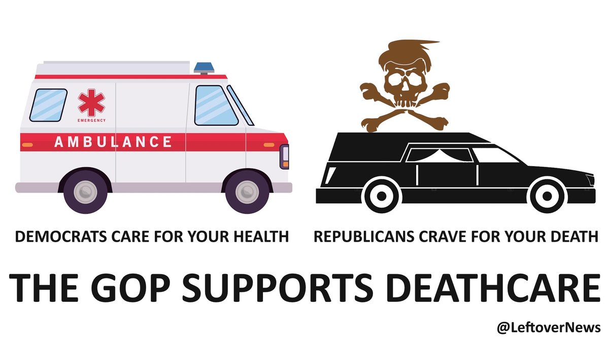 LeftoverNews's tweet photo. @factpostnews Trump supports #Deathcare https://t.co/yRRcorawOY