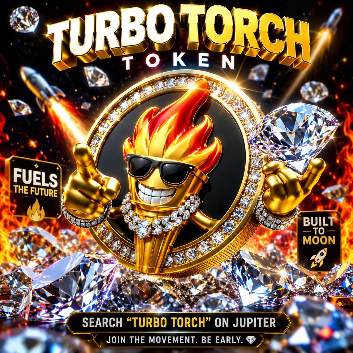 TurboTorchCoin's tweet photo. 💎 Diamonds shine. 🔥 Turbo Torch burns brighter.

The 🔥 Turbo Torch Token is here to light up the Solana ecosystem. We’re building an awesome community one holder at a time, and this is only the beginning.

🚀 Search “Turbo Torch” on Jupiter to trade.
🌐 https://t.co/aSqUOjJnBW

🔗 Jupiter:
https://t.co/yiJdDTITlA

💎 Join early. Spread the flame. Let’s build something unforgettable together.

#TurboTorch #Solana #Jupiter #SOL #Crypto #Memecoin #CryptoCommunity #Web3 #DeFi #Altcoins #DiamondHands #100x #Blockchain #CryptoGem #MoonMission #TokenLaunch 🔥💎🚀