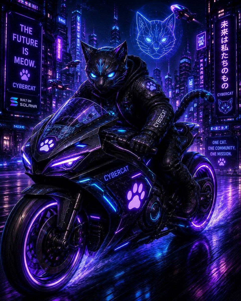 Cybercatcoins's tweet photo. 🏍️ The future doesn't wait.

Neither do we.

Every journey begins with a single move—and every milestone is reached together.

CYBERCAT is built for those who keep moving forward.

🐾 One Cat. One Community. One Mission.

⚡ The Future Is Meow.

#CYBERCAT #Solana #Web3 https://t.co/uLV8juh8Kb