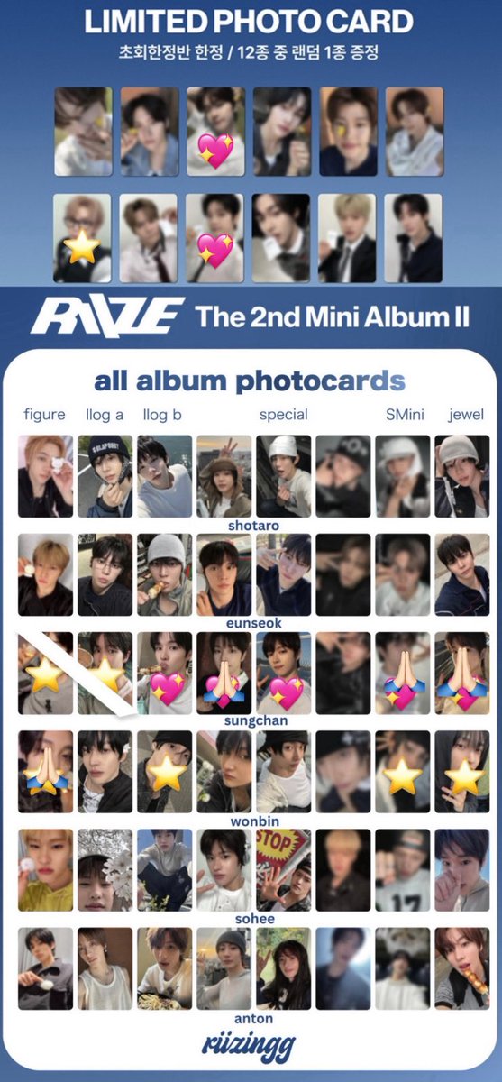 am_u913's tweet photo. RIIZE RPG ラントイ ステッカー riize Office The 2nd mini album II フィギュア トレカ 交換

譲：画像のもの、⭐️

求：ソンチャン 同異種、💖(過去トレカも検討します、ご提示お願いします)

9/20イナズマロックフェス現地交換、郵送可能です📮
お気軽にお声掛けください🍀 https://t.co/V8xJmYDFS8
