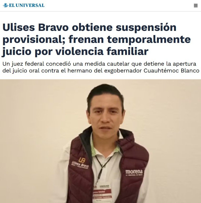 jorgegogdl's tweet photo. En su candidatura como Juez del Bienestar, el juez Moises Arturo Ruíz Flores prometía que iba a cuidar a los niños de la violencia.

Este mismo juez le da una suspensión a Ulises Bravo, Hermano de Cuauhtémoc Blanco para que no avance el juicio tras golpear a su hija. https://t.co/RF5fJpUmXA
