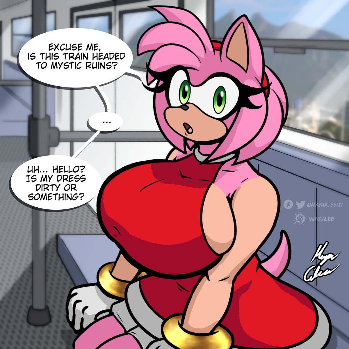 MayaAlee117's tweet photo. Am I late to the trend of the busty Amy? ;w;

#AmyRose #Sonicfanart #sonicthehedgehog https://t.co/eAVC0TiaAY