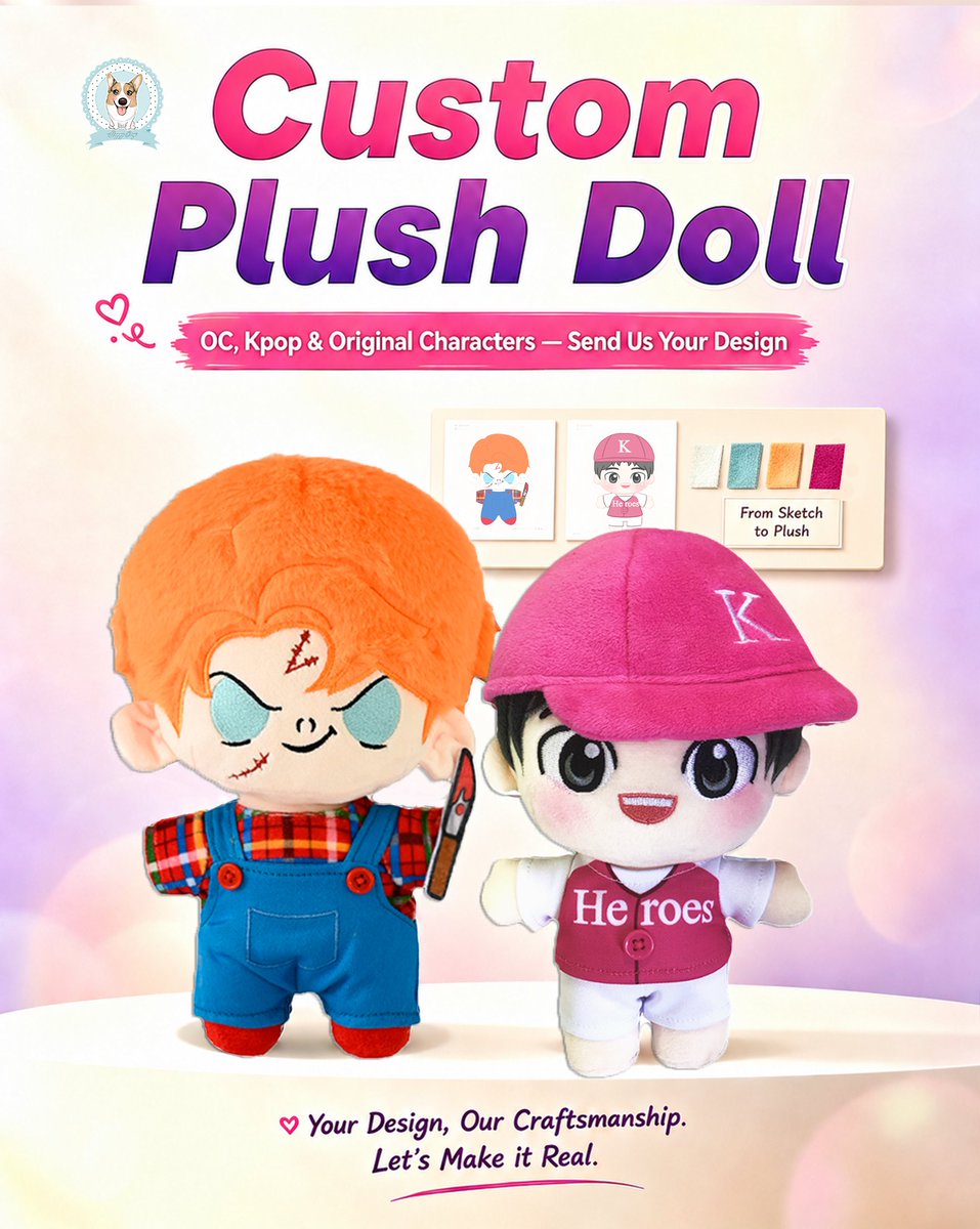 GaoPengToys's tweet photo. ✨ Custom Plush Doll | Bring Your Character To Life!

✅ Detailed embroidery & custom detachable outfits
✅ Flexible MOQ: Support small trial orders & bulk production
✅ One-stop solution: Design, sampling, manufacturing & packaging
✅ IP derivative goods: Cushions, keychains, bags and more

Have an original OC, K-pop fan character, game persona or fanart?
📩 Send over your design — we turn concepts into physical plush dolls!

💬 Comment below: Which character should be made into plush next? 👇

#CustomPlush #PlushDoll #KpopMerch #OCPlush #FanartPlush #PlushManufacturer #gaopengtoy #PlushFactory #CharacterDesign #Plushie