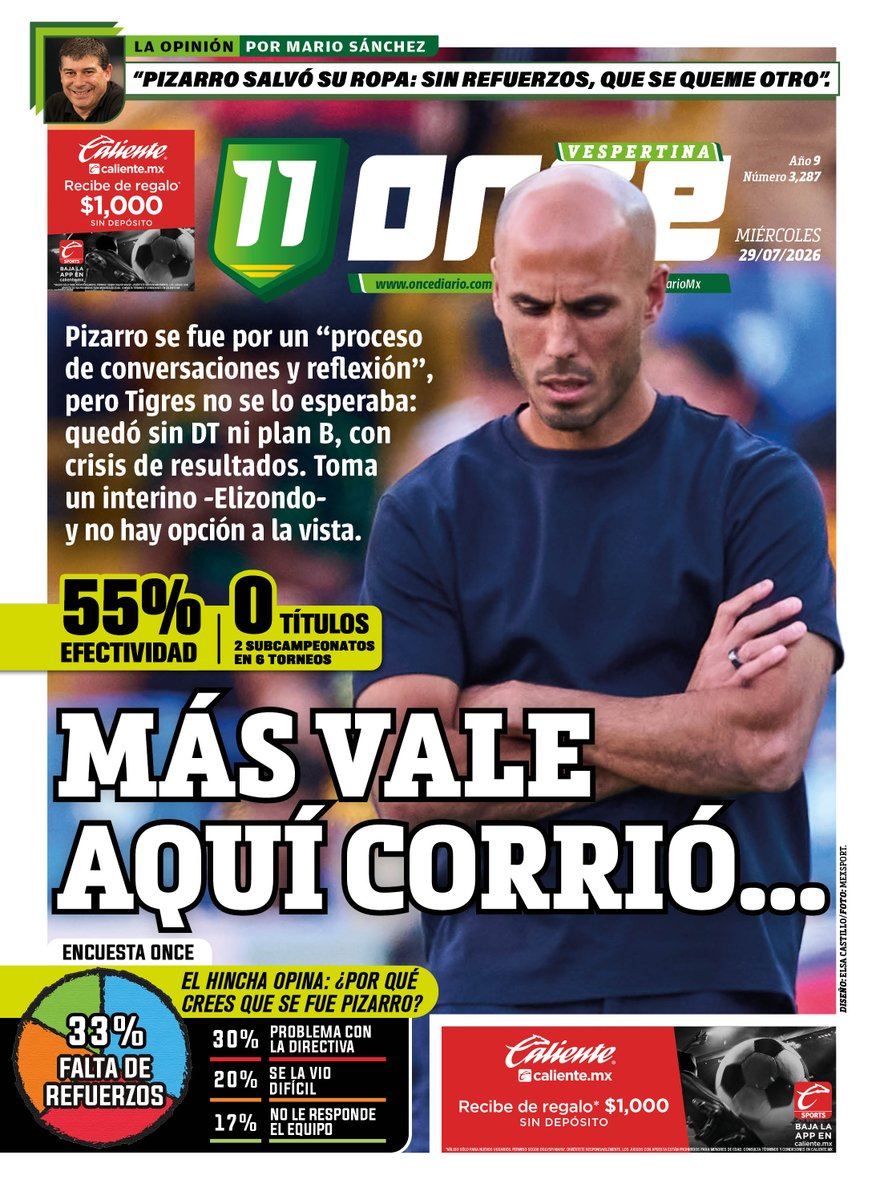oncediariomx's tweet photo. #LaTapa | MÁS VALE AQUÍ CORRIÓ... ➡️ https://t.co/3Kn69pB23a

#Tigres • #LigaMX • #GuidoPizarro https://t.co/dPUyQQpO6j