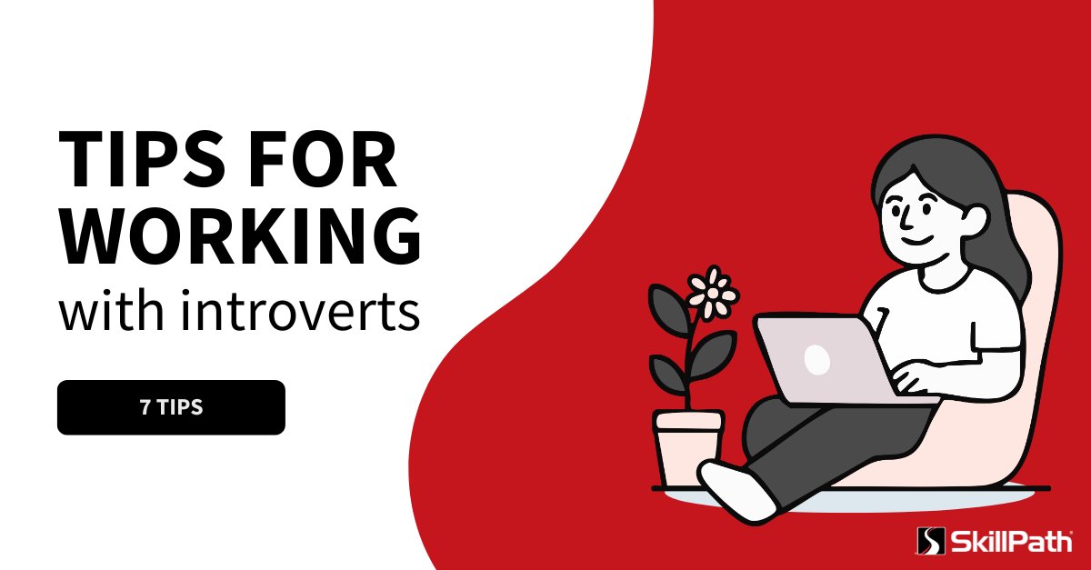 SkillPath's tweet photo. Introverts make up roughly half the population. 

Yet, in a world where 
the LOUD &amp; the BOLD
attract much of the attention, 
introverts can often be overlooked.

Your results as a manager
depend on your ability to 
find untapped brainpower 
&amp; direct it.

https://t.co/JwP02tINNg https://t.co/acRW54l4k7