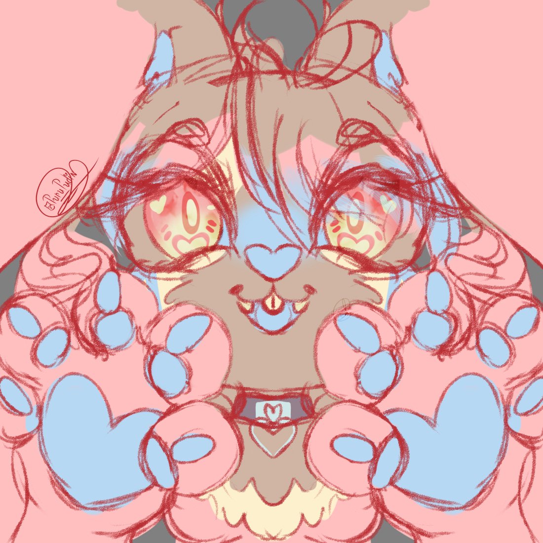 PuruPudinVT's tweet photo. Aquí está el nuevo icono!, que les parece?, también les dejé el boceto para que notarán el cambio, mañana subire el Timelapse espero que les guste ✨✨✨🐾

(Nótese que le moche un dedo al boceto porque no me gustaba)

#art #chibiicon #chibi #furry https://t.co/eMo9cTd65c