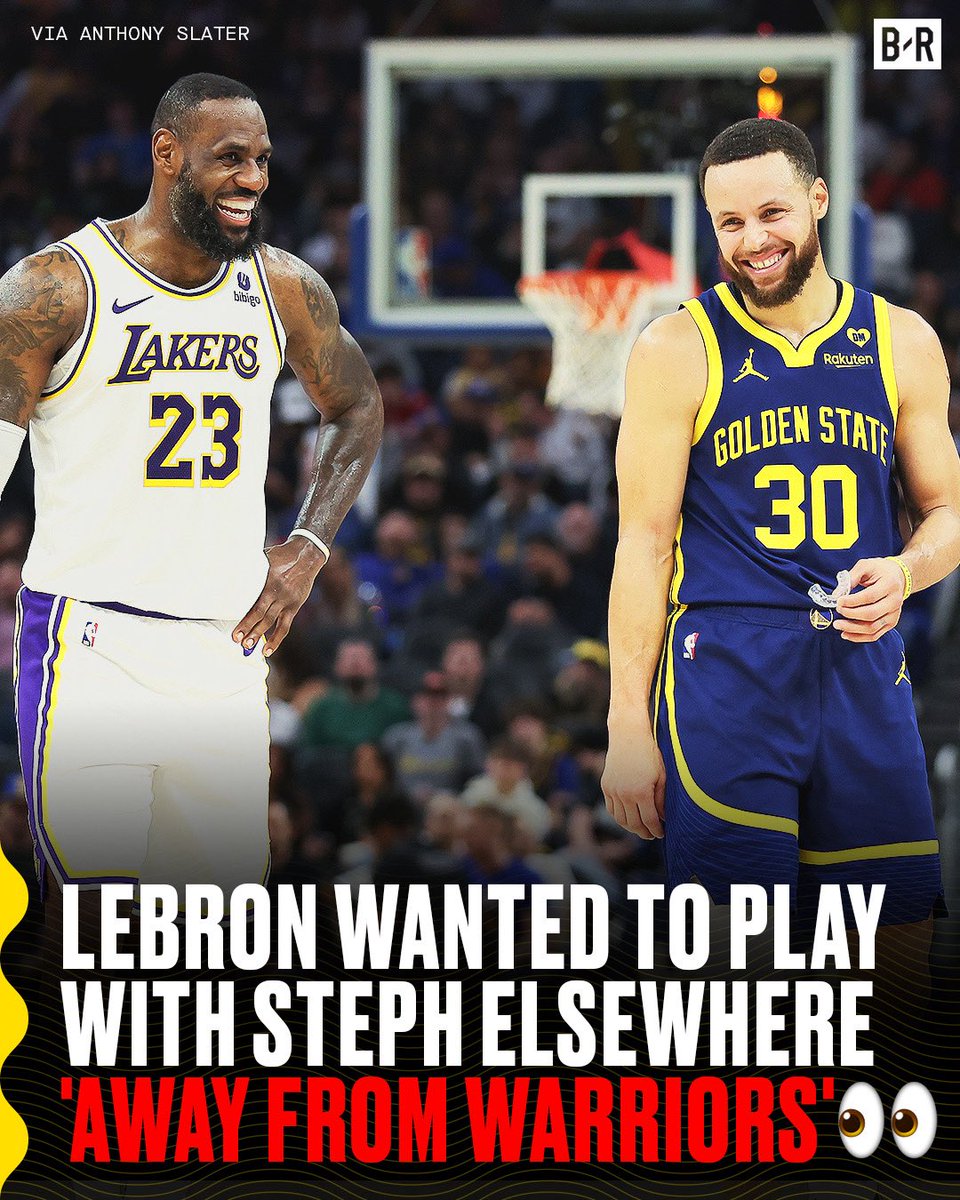 BleacherReport's tweet photo. LeBron would have considered playing with Steph for another team besides the Warriors because of the history they have 😳

(via @anthonyVslater) https://t.co/v1GVvXjGXw