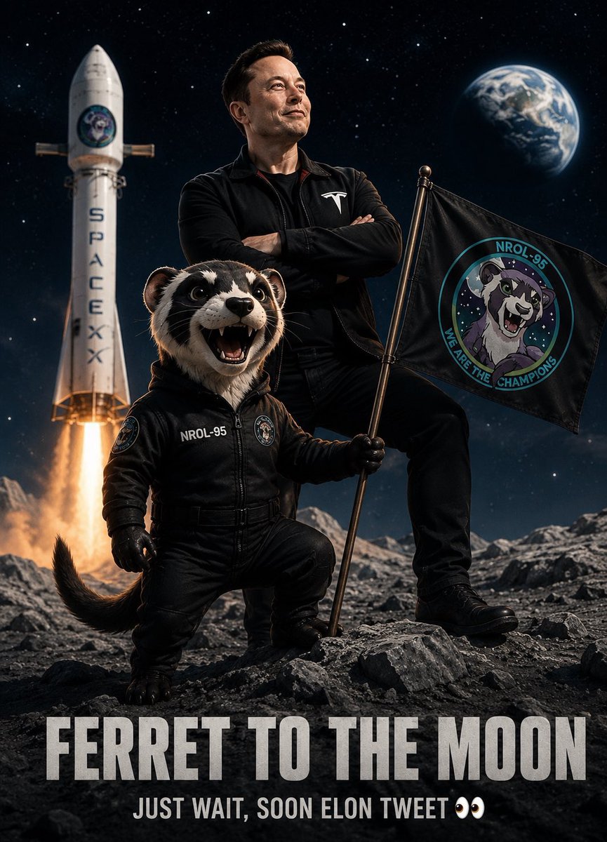 FerretOnEth's tweet photo. The mission is simple:
🚀 Build. Hold. Believe.
🌕 Next stop: the Moon.

$FERRET #ETH #SPACEX https://t.co/DHuyOgoH5Z